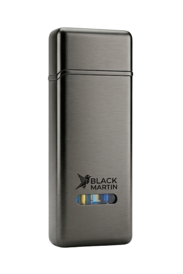 TR9557,Black Martin Tek Torch Pürmüz Gunmetal Metal Puro Çakmağı