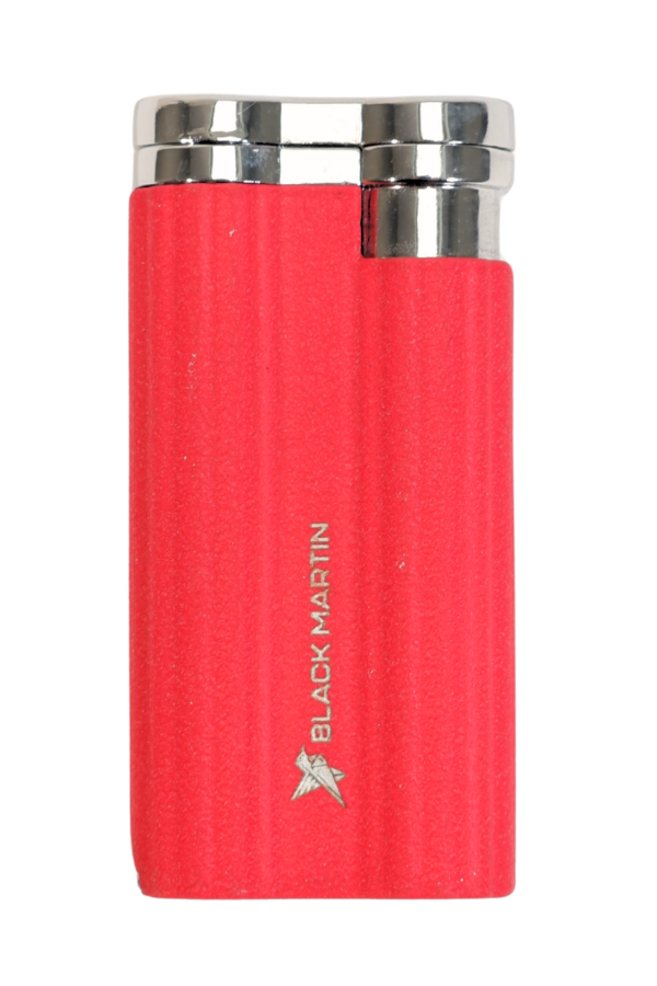 TR9539,Black Martin Tek Torch Pürmüz Delicili Kırmızı Metal Puro Çakmağı