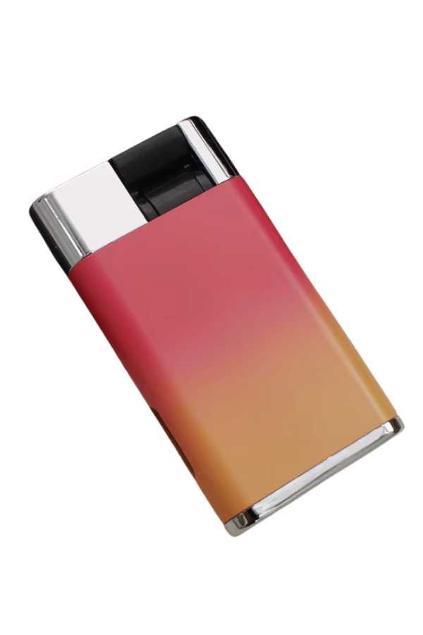 TR7814,Black Martin Tek Torch Pürmüz Turuncu-Pembe Metal Puro Çakmağı