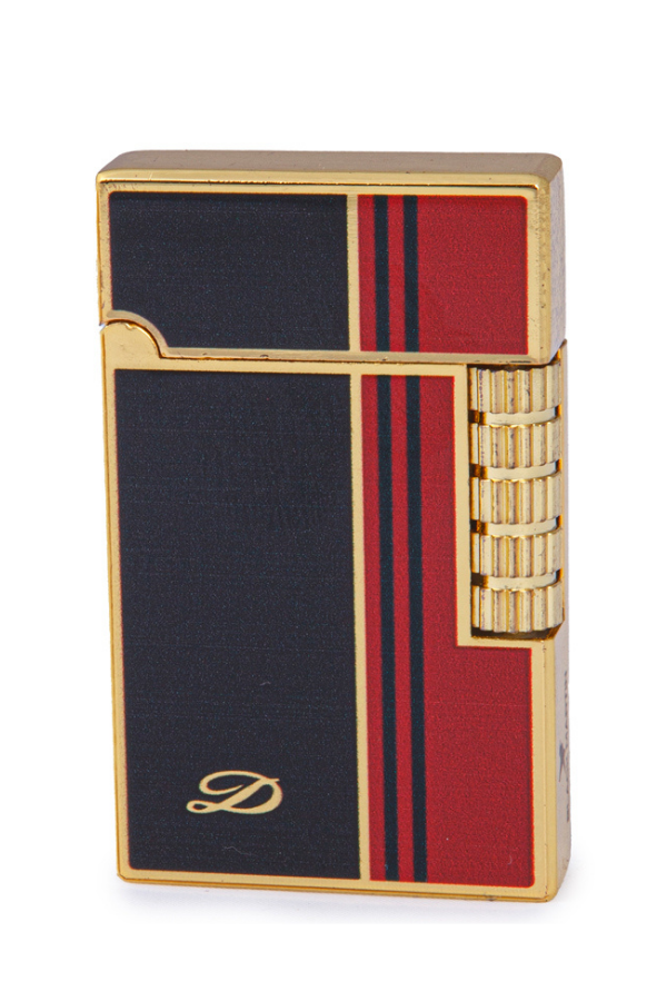 TR7826,Black Martin Soft Flame Gold-Siyah Kırmızı Desenli Metal Çakmak
