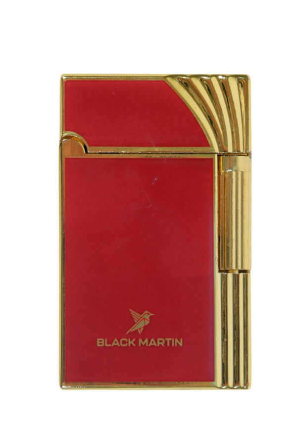 TR9293,Black Martin Soft Flame Kırmızı-Sarı Metal Çakmak