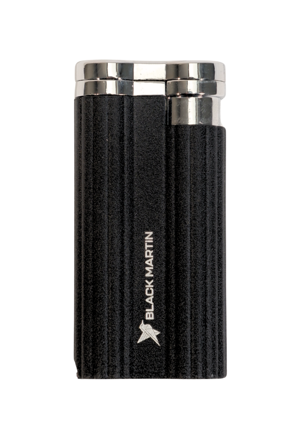 TR9538,Black Martin Tek Torch Pürmüz Delicili Siyah Metal Puro Çakmağı