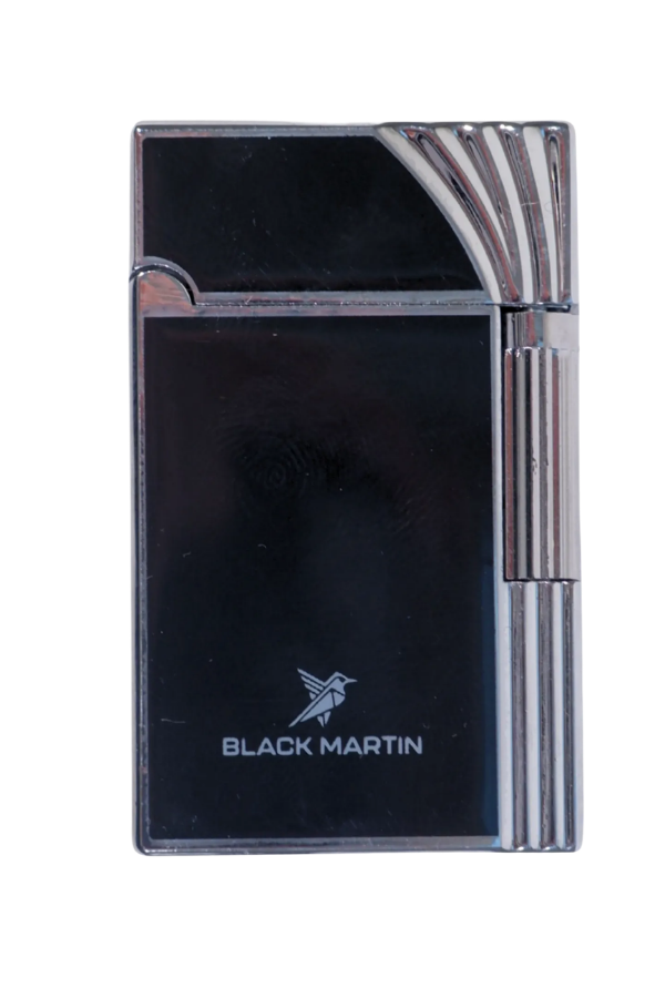 TR9292,Black Martin Soft Flame Siyah-Gümüş Metal Çakmak