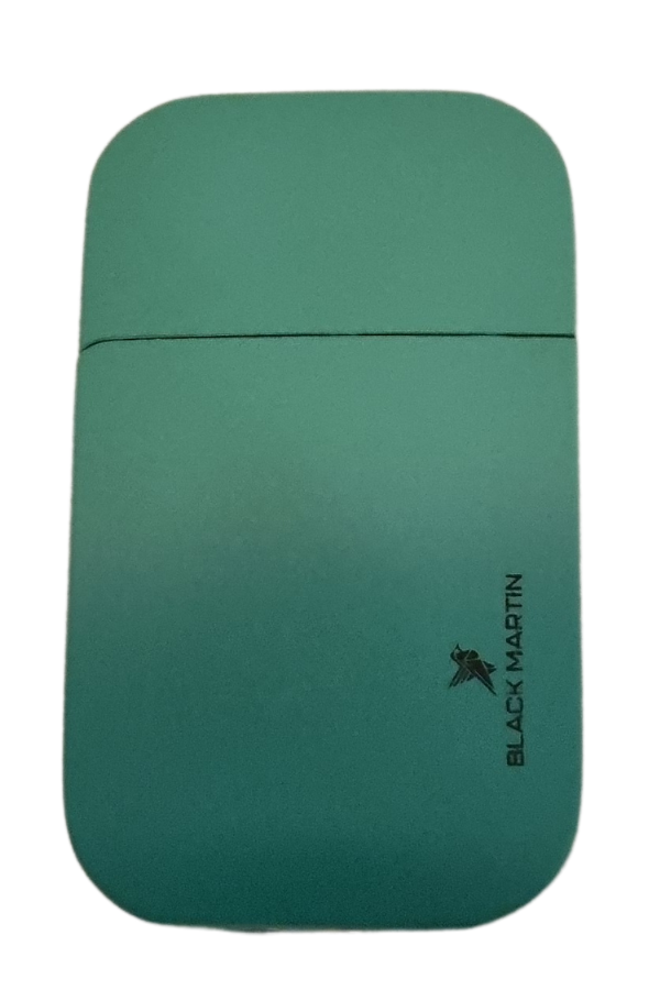 TR7818,Black Martin Tek Torch Pürmüz Turkuaz Metal Puro Çakmağı