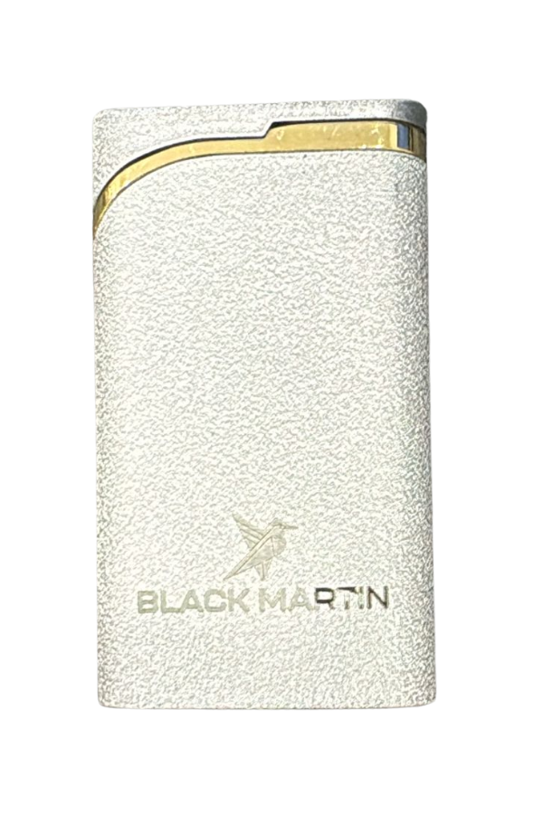 TR9564,Black Martin Tek Torch Pürmüz Beyaz Metal Puro Çakmağı