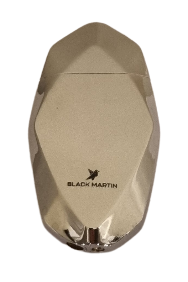 TR7834,Black Martin Tek Torch Pürmüz Gümüş Metal Puro Çakmağı