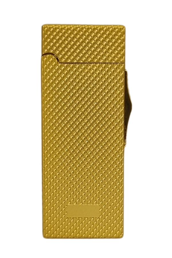TR7844,Black Martin Tek Torch Pürmüz Gold Desenli Metal Puro Çakmağı
