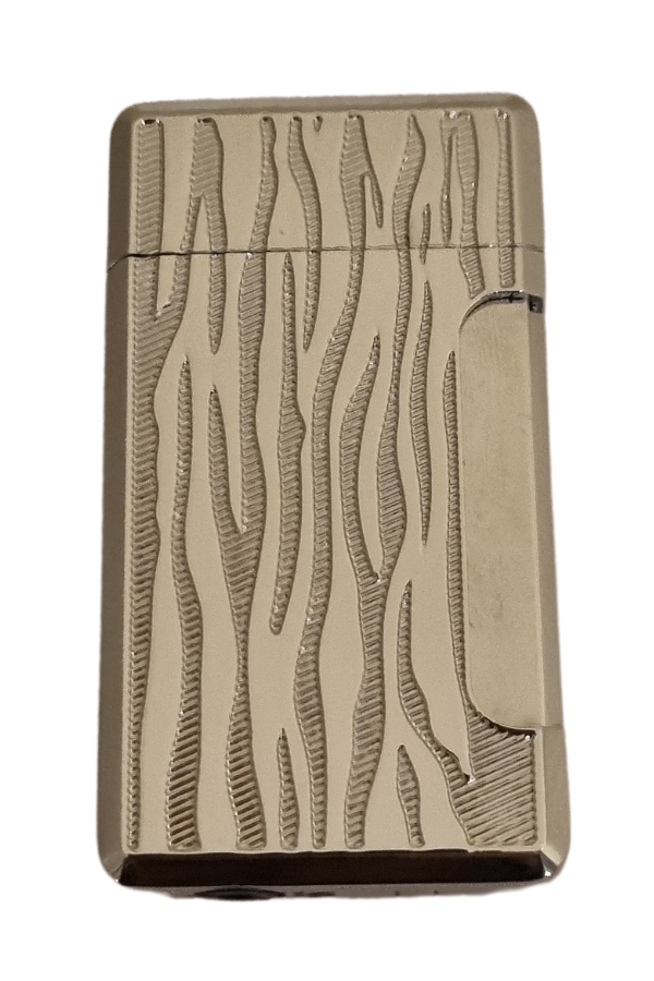 TR7849,Black Martin Tek Torch Pürmüz Gümüş Desenli Metal Puro Çakmağı