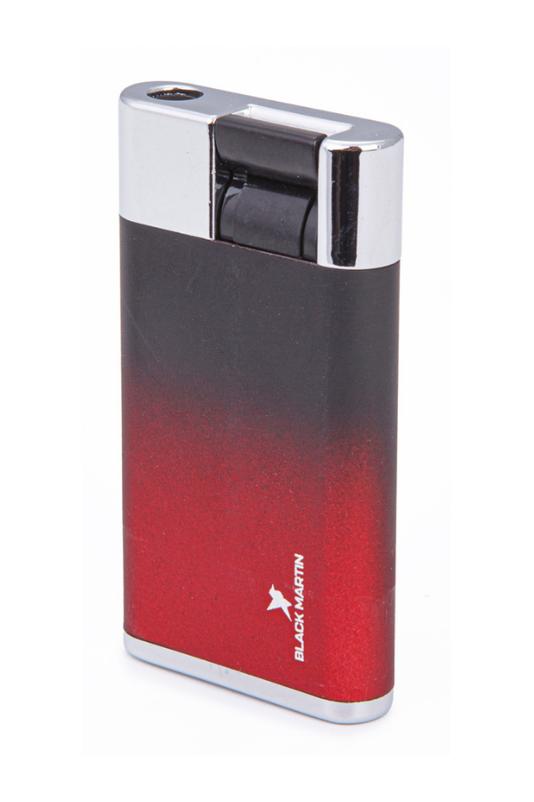 TR7812,Black Martin Tek Torch Pürmüz Bordo-Siyah Metal Puro Çakmağı