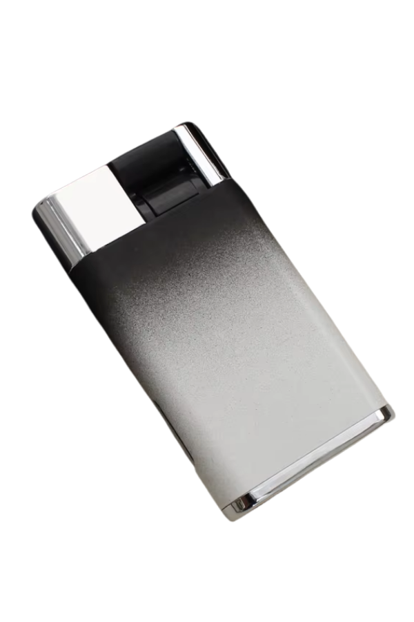 TR7811,Black Martin Tek Torch Pürmüz Siyah-Beyaz Metal Puro Çakmağı