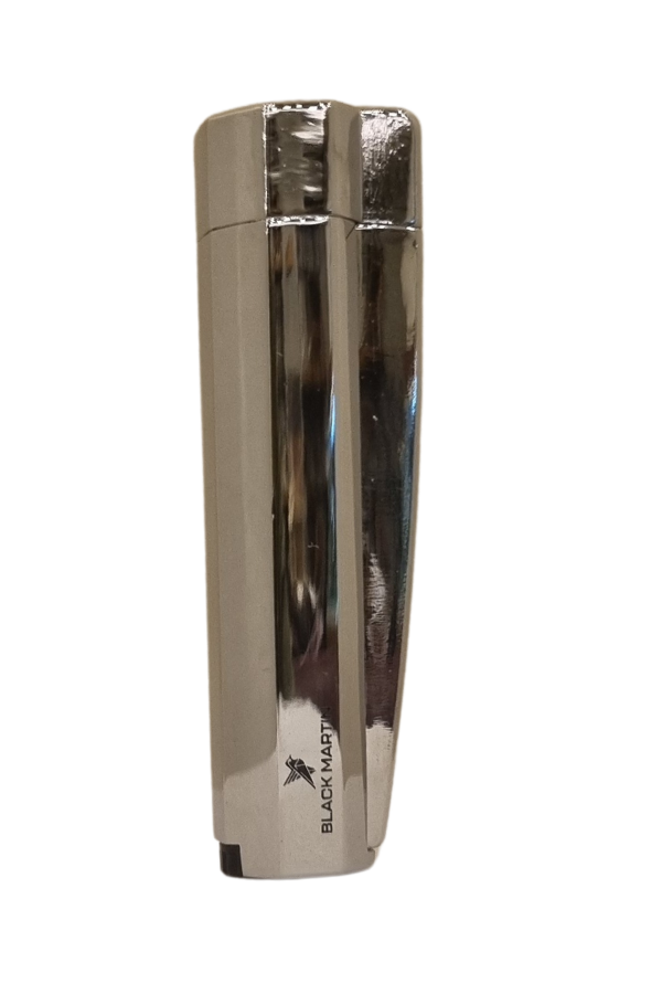 TR7784,Black Martin Tek Torch Pürmüz Gümüş Metal Puro Çakmağı