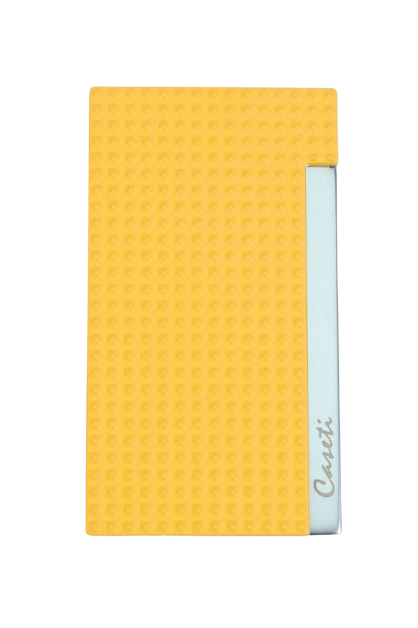 TR9456,Caseti Tek Torch Perde Alev Sarı Metal Puro Çakmağı