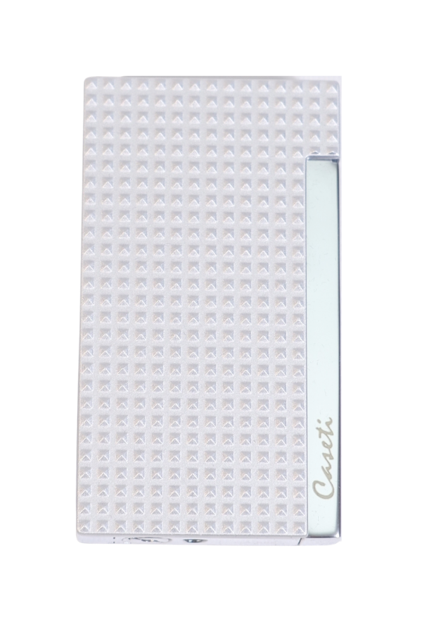 TR9458,Caseti Tek Torch Perde Alev Beyaz Metal Puro Çakmağı