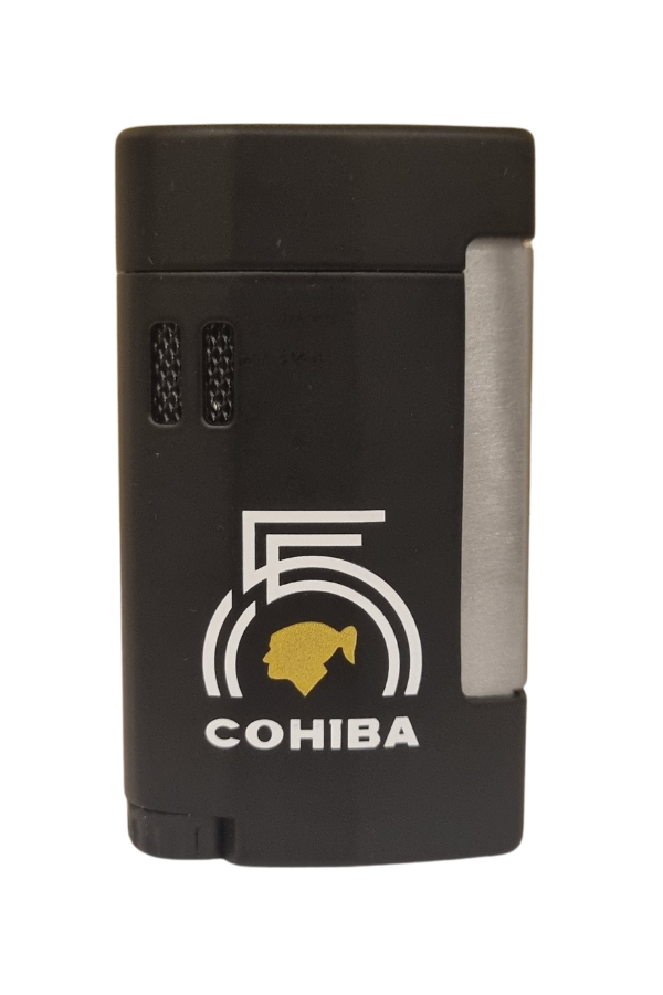 TR7735,Cohiba 55. Yıl Özel Üretim Dahili Kılıflı Tek Torch Pürmüz Siyah Puro Çakmağı