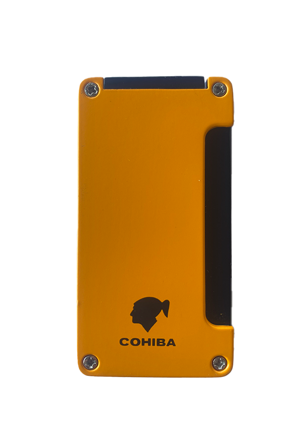 TR7168,Cohiba Sarı-Siyah Tek Torch Pürmüz Metal Puro Çakmağı