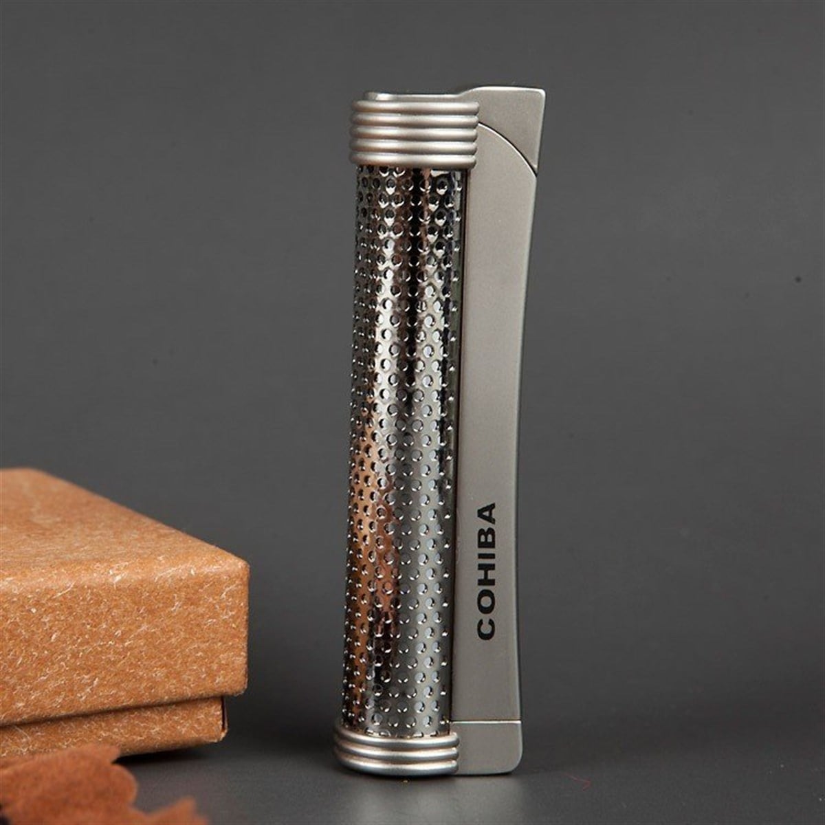 TR910,Cohiba Tek Torch Gümüş Puro Çakmağı