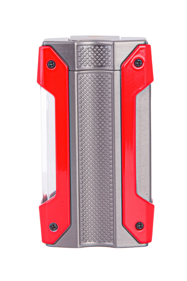 TR7867,Cohiba Tek Torch Pürmüz Kırmızı-Gunmetal Metal Puro Çakmağı
