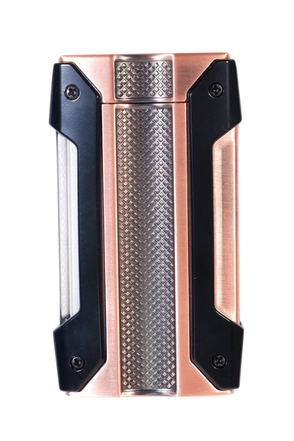 TR9576,Cohiba Tek Torch Pürmüz Delicili Bronz Siyah Metal Puro Çakmağı