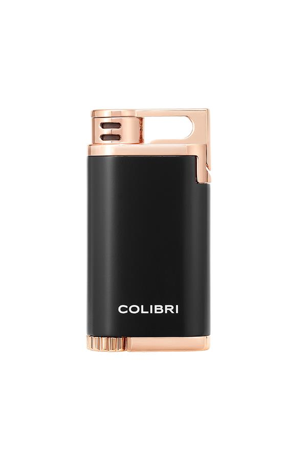 TR6768,Colibri Belmont Tek Torch Pürmüz Siyah - Rose Gold Puro Çakmağı