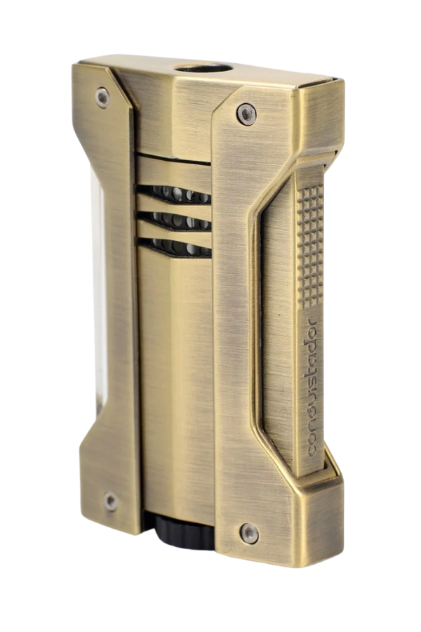 CNQ-020,Conquistador Tek Torch Pürmüz Bronz Siyah Defi Extrem Dizayn Metal Puro Çakmağı