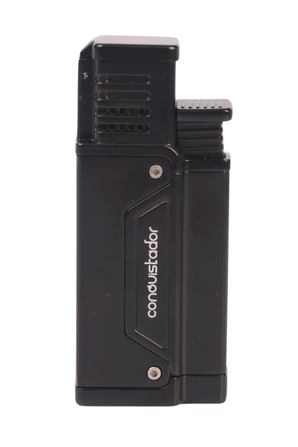 CNQ-035,Conquistador Tek Torch Pürmüz Siyah Delicili Metal Puro Çakmağı