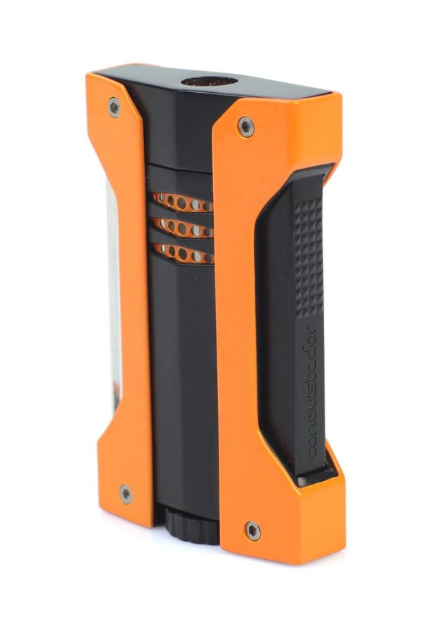 CNQ-025,Conquistador Tek Torch Pürmüz Turuncu Siyah Defi Extreme Dizayn Metal Puro Çakmağı