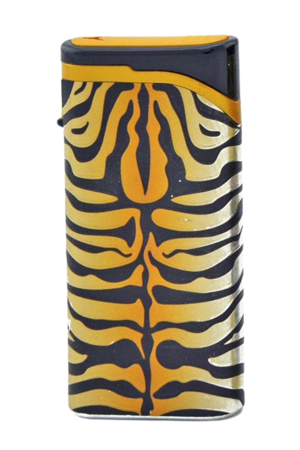 TR8045,PremiumQuality Zebra Desenli Siyah Tek Torch Pürmüz Plastik Puro Çakmağı