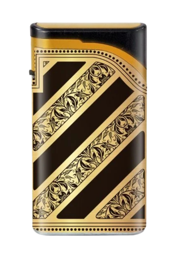 TR8057,PremiumQuality Gold - Siyah Tek Torch Pürmüz Plastik Puro Çakmağı