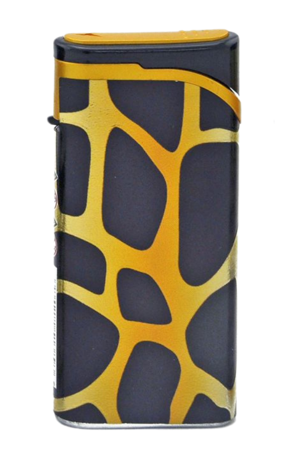 TR8042,PremiumQuality Leopar Desenli Siyah Tek Torch Pürmüz Plastik Puro Çakmağı