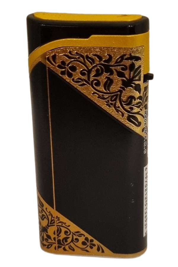 TR8060,PremiumQuality Gold - Siyah Tek Torch Pürmüz Plastik Puro Çakmağı