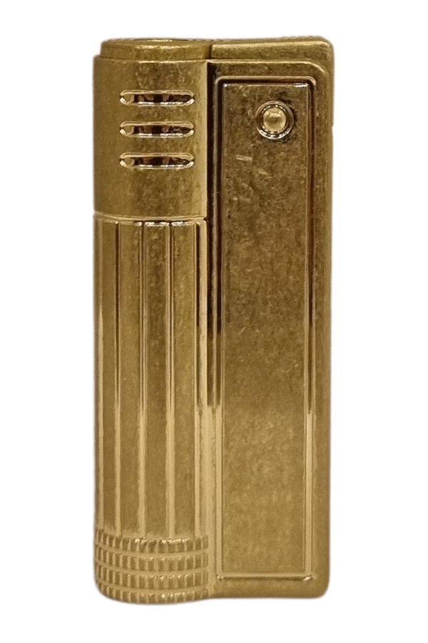 TR8035,PremiumQuality Fırçalı Gold Tek Torch Pürmüz Metal Puro Çakmağı