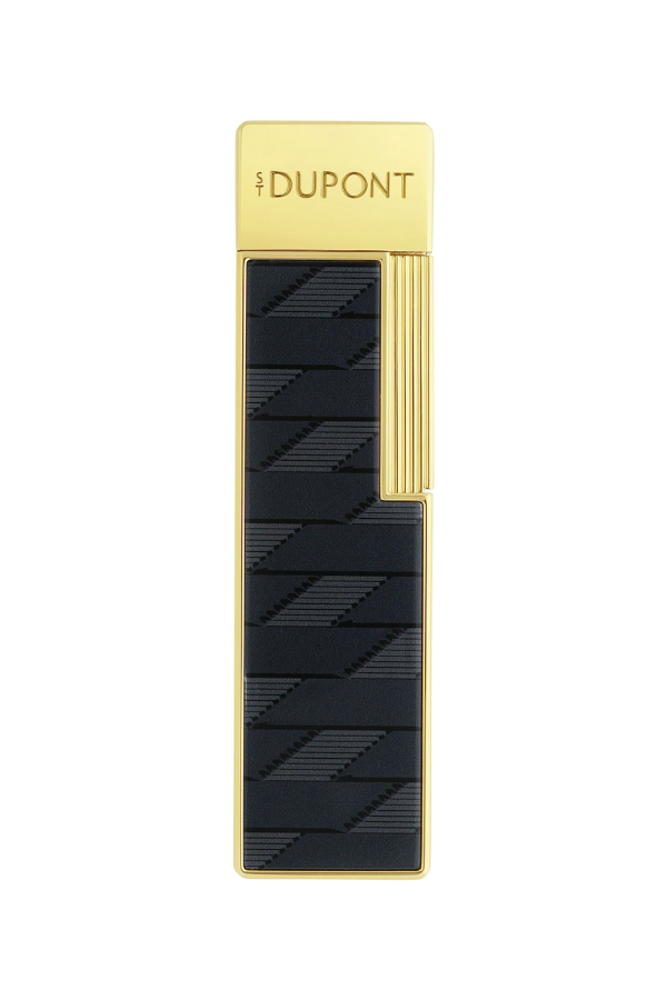 TR9130,S.T. Dupont Twiggy Monogram Siyah-Gold Puro Çakmağı 30079