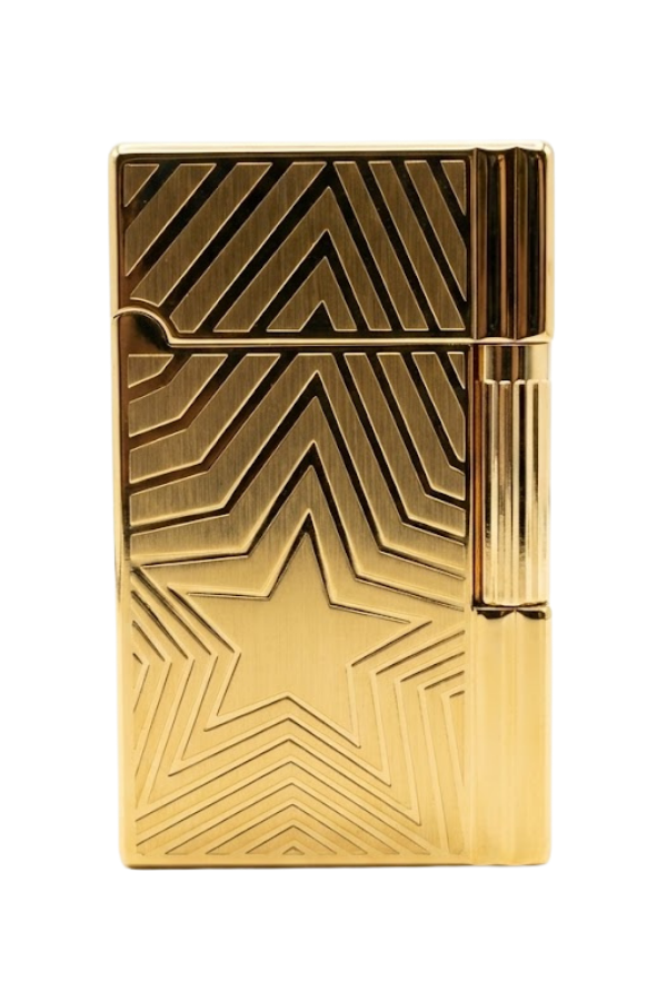 TR9150,Vindiesel Soft Flame Gold Yıldız Desenli Çakmak
