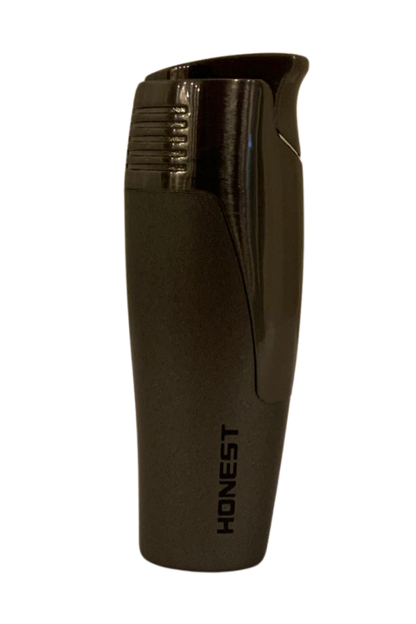 TR7660,Honest Tek Torch Pürmüz Koyu Gümüş Puro Çakmağı