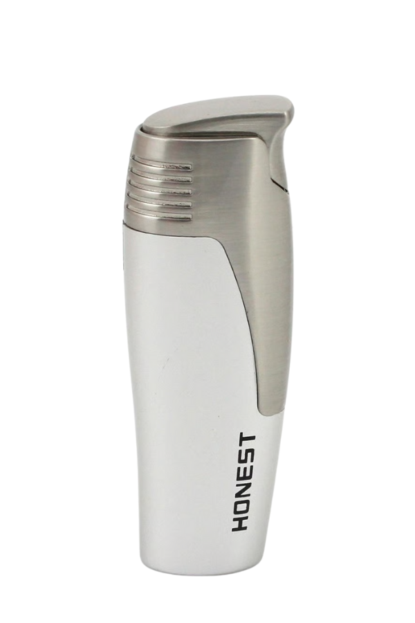 TR7663,Honest Tek Torch Pürmüz Gümüş Puro Çakmağı