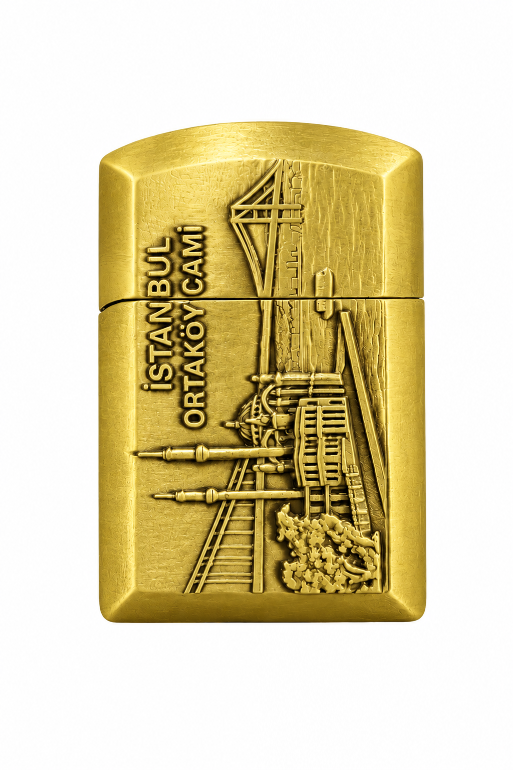 ACK028,Hunter Soft Flame İstanbul Ortaköy Design Gold Çakmak