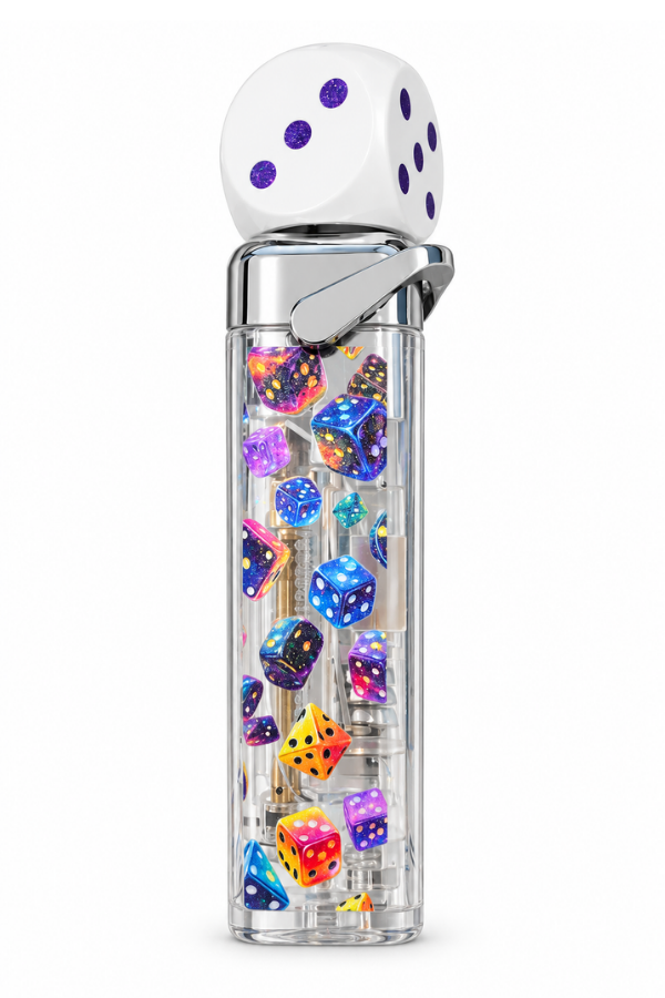 ACK008,Hunter Tek Torch Pürmüz 3D Zar Design Işıklı Puro Çakmağı