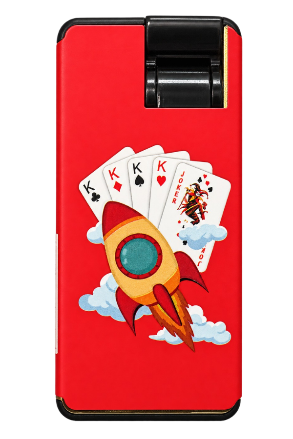 ACK048,Hunter Tek Torch Pürmüz Kırmızı İskambil Puro Çakmağı