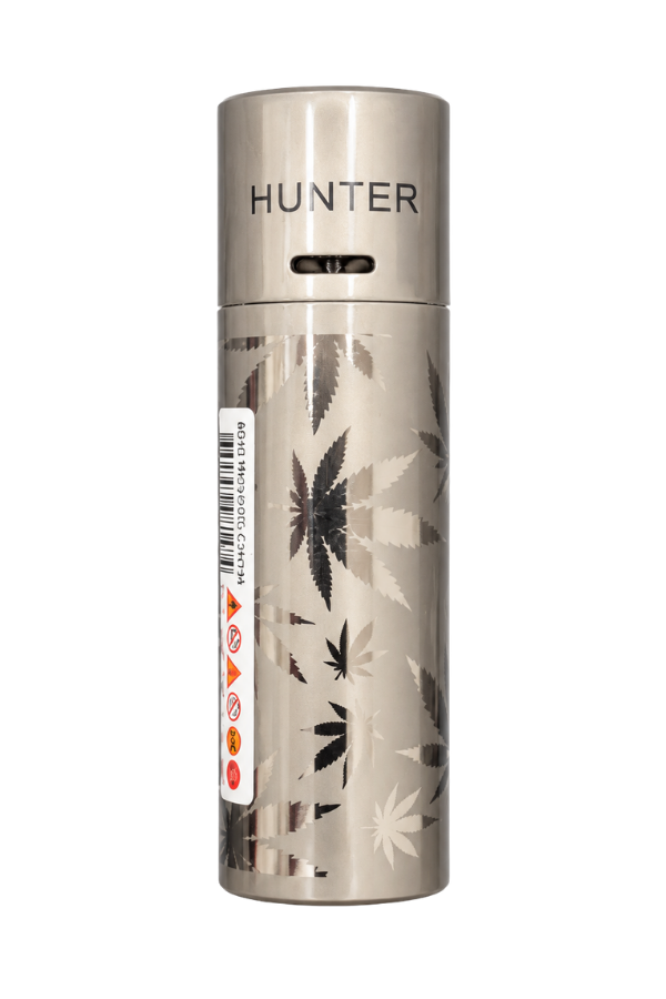 ACK062,Hunter Tek Torch Pürmüz Gunmetal Yaprak Desenli Metal Puro Çakmağı