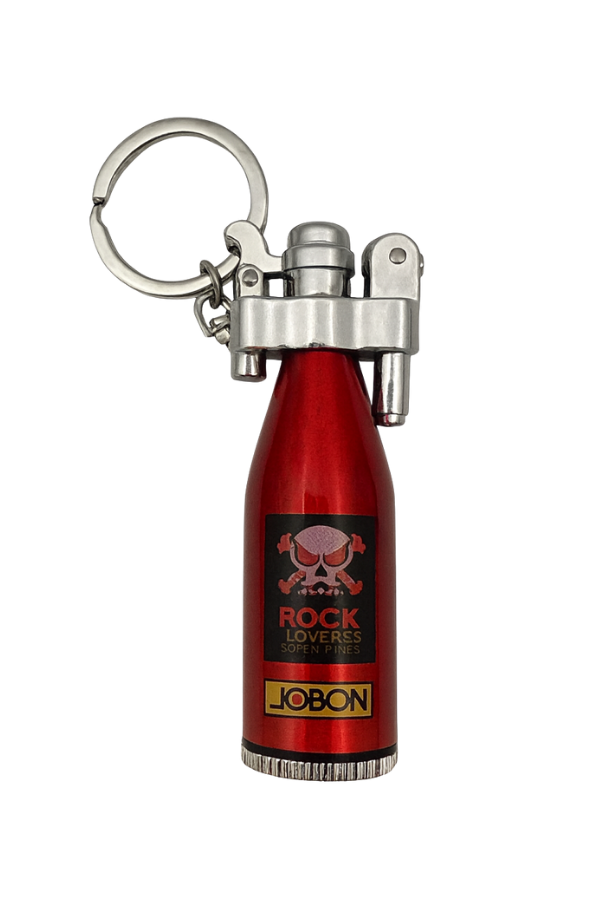 TR8675,Jobon Gold Rock Lovers Kırmızı Benzinli Çakmak