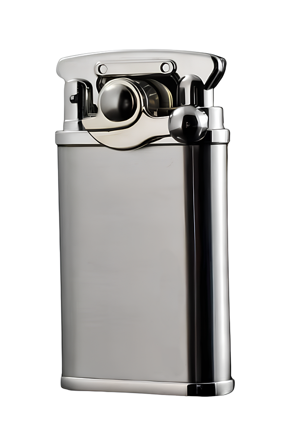 TR8658,Jobon Tek Torch Pürmüz Fırçalı Gümüş Metal Puro Çakmağı