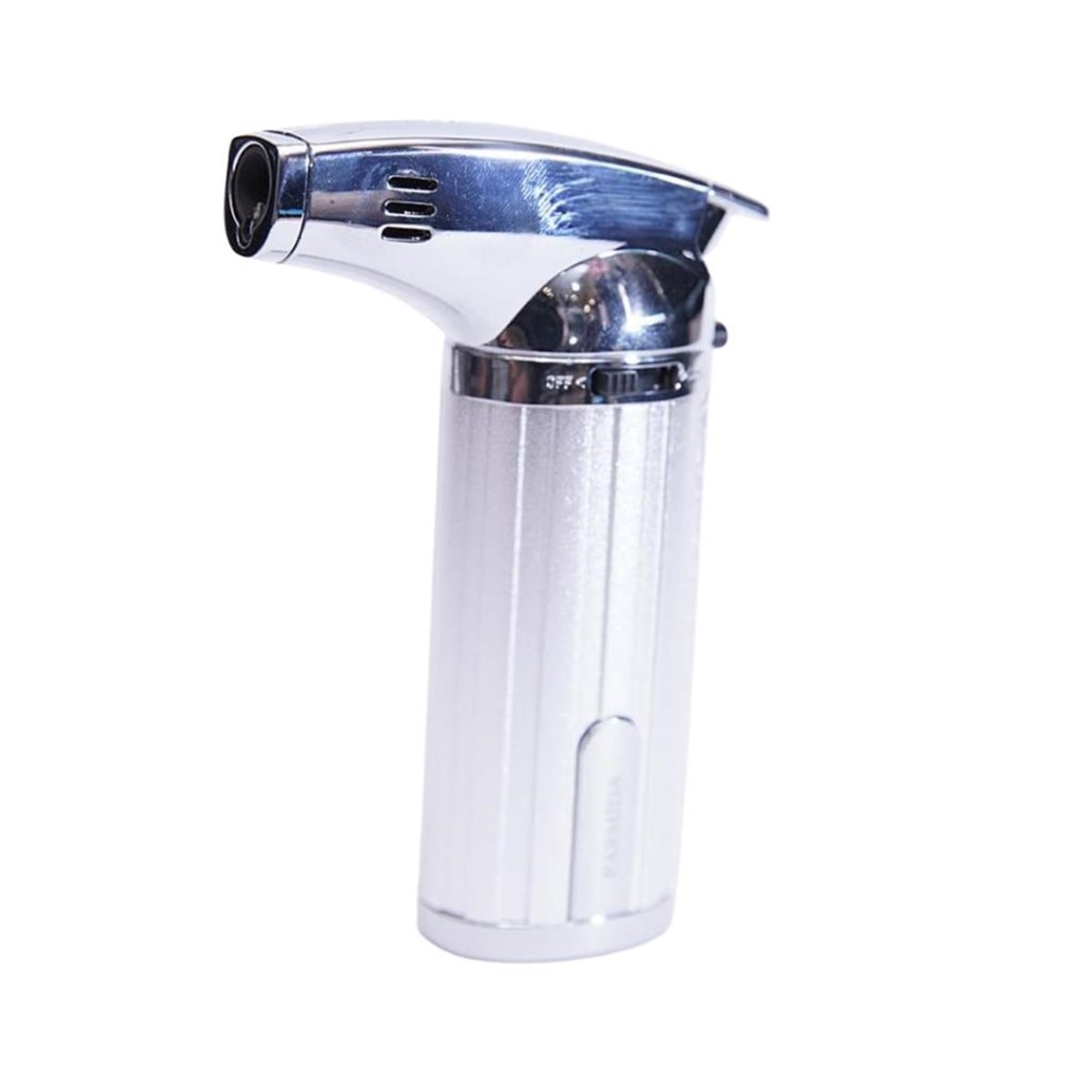TR2832,Parmida Tek Torch Gümüş Masa Tipi Puro Çakmağı