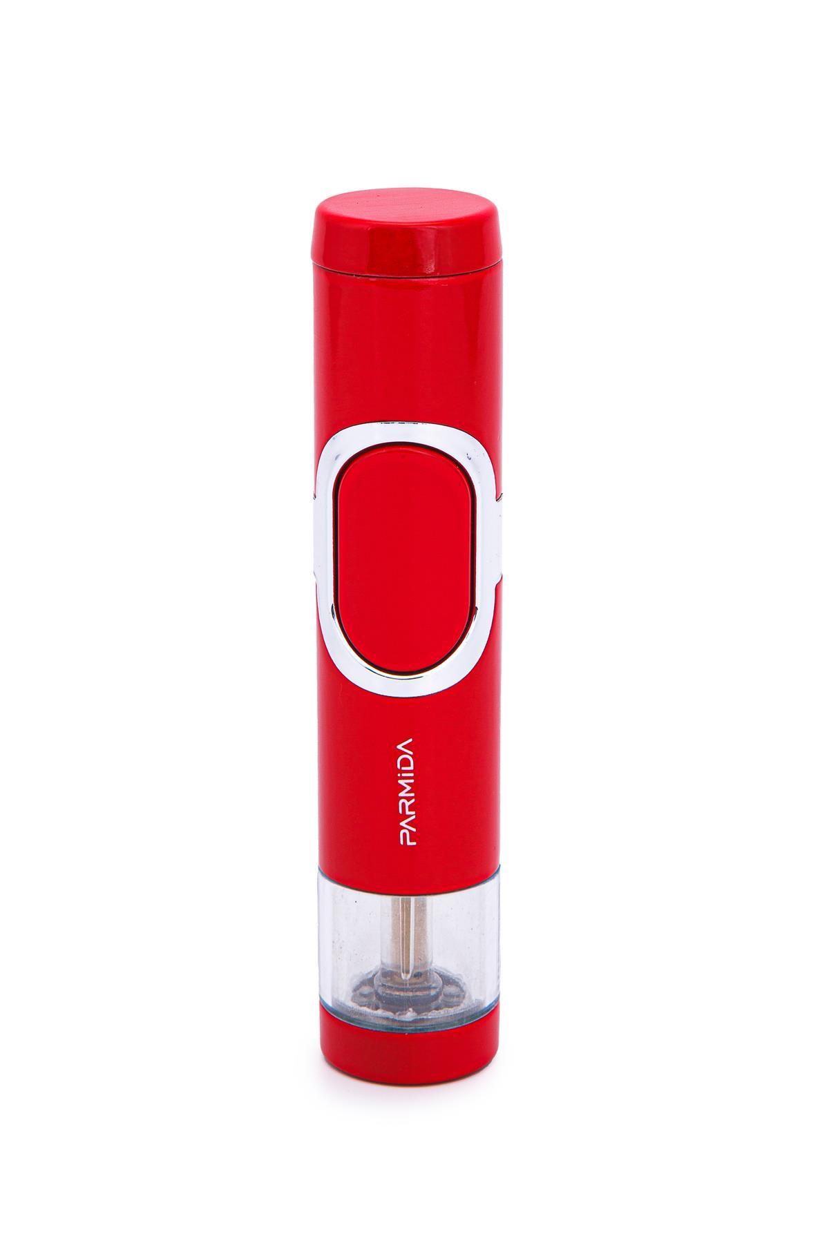 TR7229,Parmida Tek Torch Pürmüz Kırmızı-Gümüş Metal Puro Çakmağı