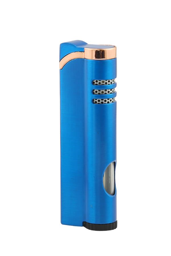 TR7319,Parmida Tek Torch Pürmüz Mavi Metal Puro Çakmağı
