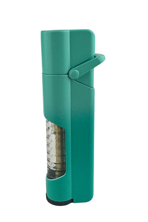 TR7292,Parmida Tek Torch Pürmüz Turkuaz Puro Çakmağı