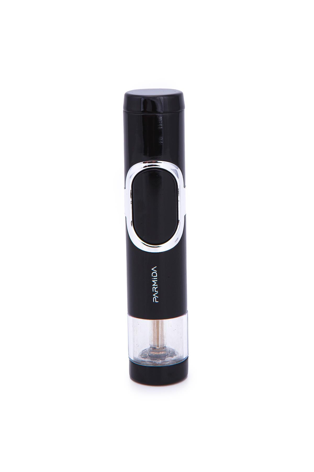 TR7226,Parmida Tek Torch Pürmüz Gümüş Metal Puro Çakmağı