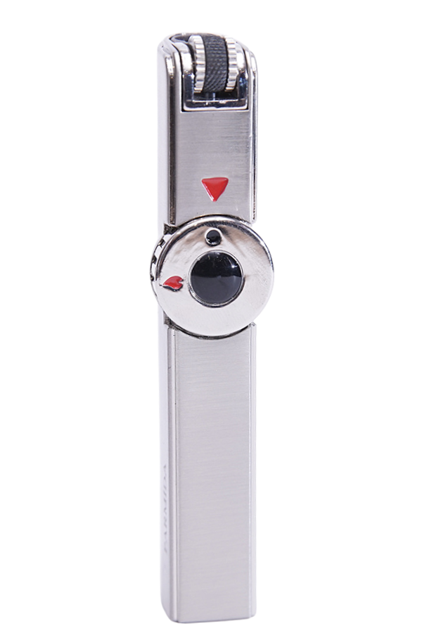 TR7248,Parmida Tek Torch Pürmüz Gümüş Metal Puro Çakmağı