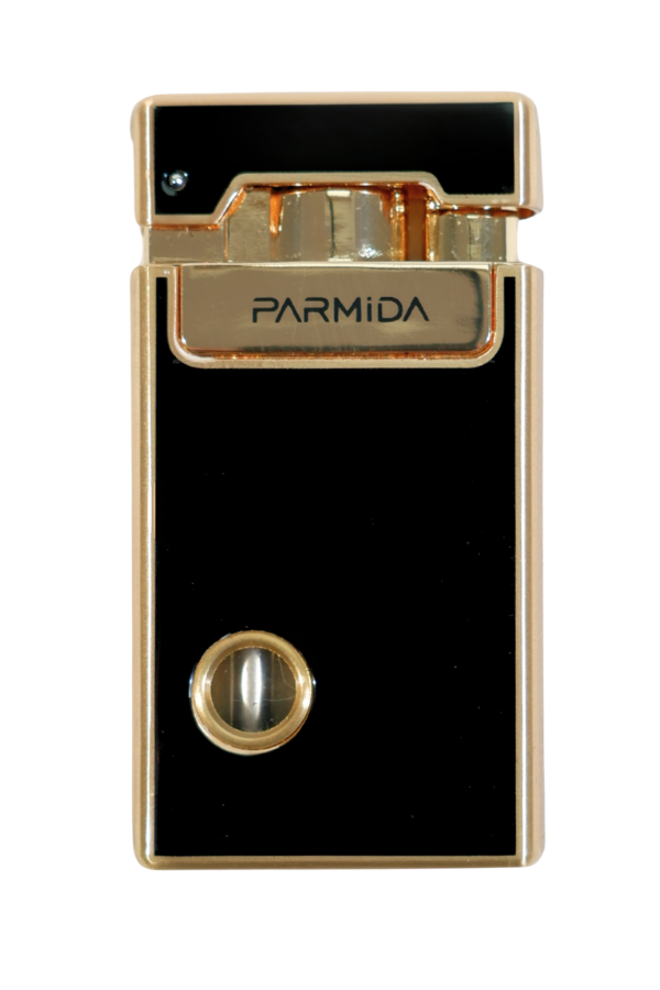 TR9230,Parmida Tek Torch Pürmüz Soft Flame Özellikli Siyah-Gold Metal Puro Çakmağı