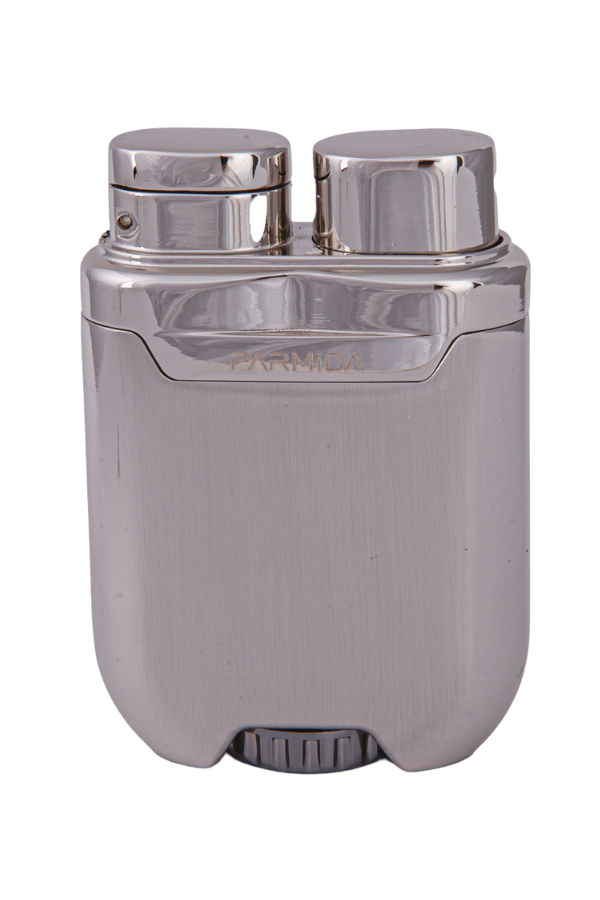 TR7893,Parmida Tek Torch Pürmüz Gümüş-Gold Metal Puro Çakmağı