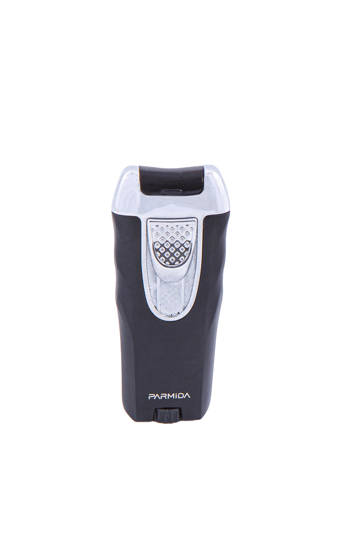 TR4728,Parmida Tek Torch Siyah-Gümüş Puro Çakmağı